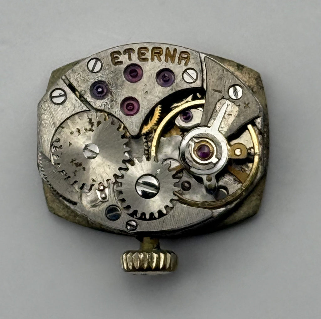 Eterna 1447K Watch Movement + Eterna Crown Ladies Swiss Parts Repair 13mm