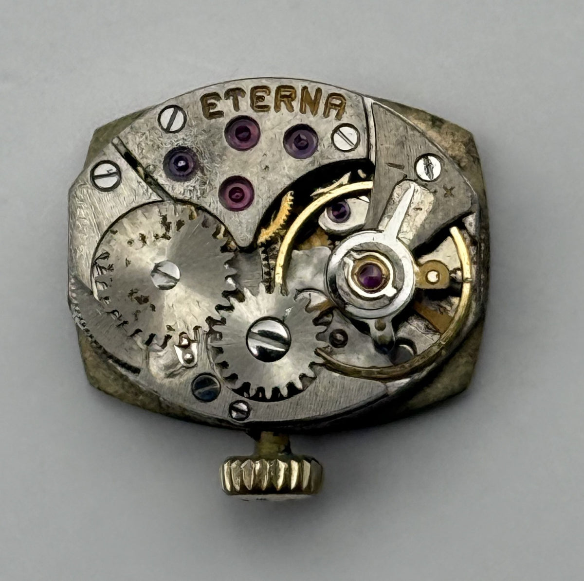 Eterna 1447K Watch Movement + Eterna Crown Ladies Swiss Parts Repair 13mm