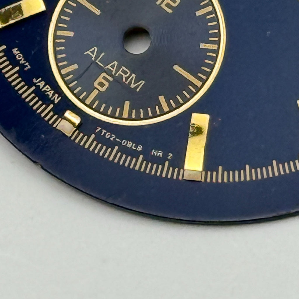 Seiko Watch 7T62-0BL8 Dial Chronograph Alarm 100M Black Spare Parts Repair 30mm