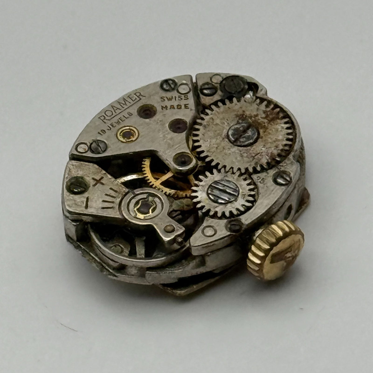 MST 466 Watch Movement Roamer 19 Jewels Swiss Manual Wind Parts Repair 13.1mm