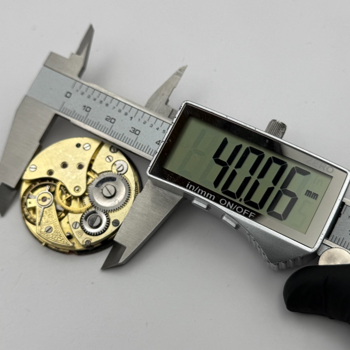 ABC Pocket Watch Movement Running Open Face 24 Hour Dial Parts Repair 40mm