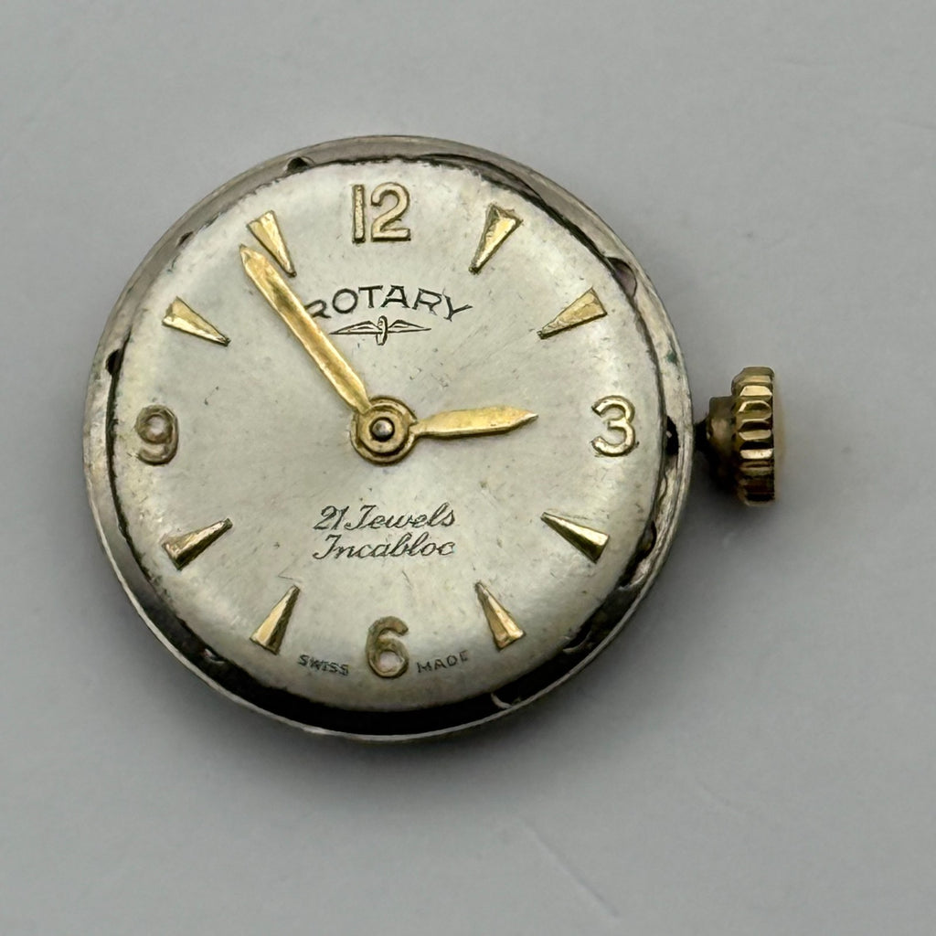 FHF 34 Watch Movement Rotary 21 Jewels Swiss Manual Wind Parts Repair 17.5mm
