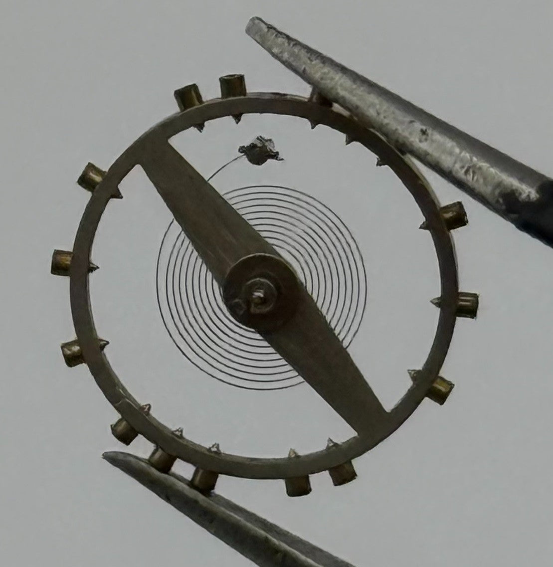 HB 115 MS Balance Wheel Complete And Spring Renata Watch Movement Parts NOS