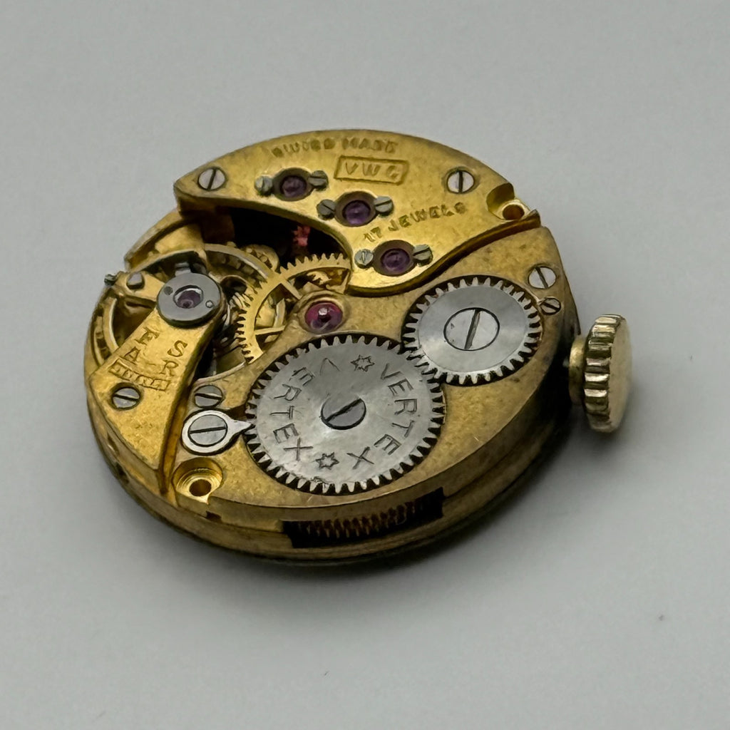 Vertex Revue VWC Watch Movement Swiss 17 Jewels Quality Parts Repair 19.7mm