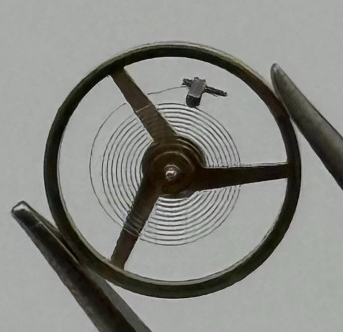 AS 1977 Balance Wheel Complete And Spring 5½’’’ 1740 M Watch Movement Parts NOS