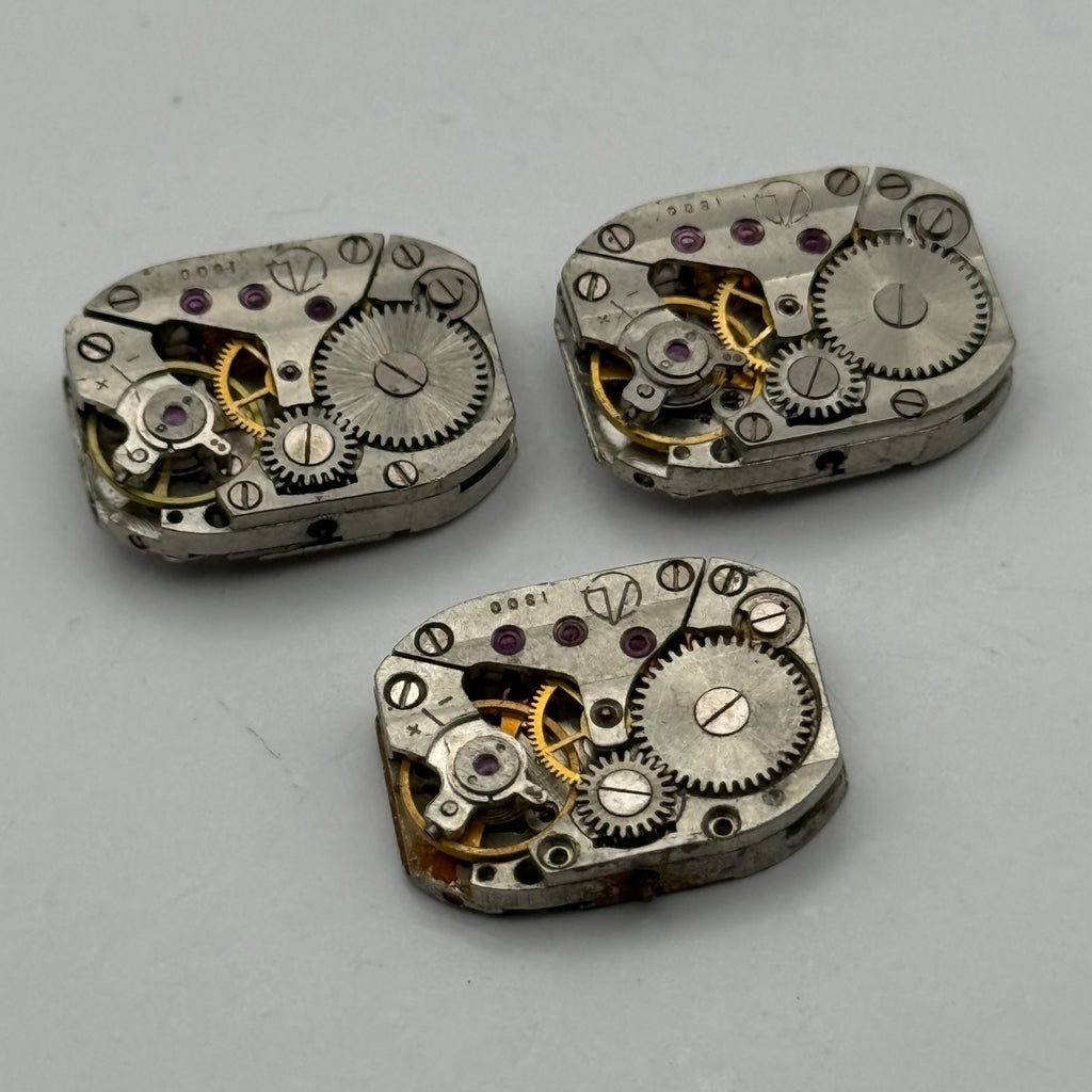 Zaria Luch 1800 Watch Movement Soviet USSR Ladies x 3 Pieces Parts Repair 14mm