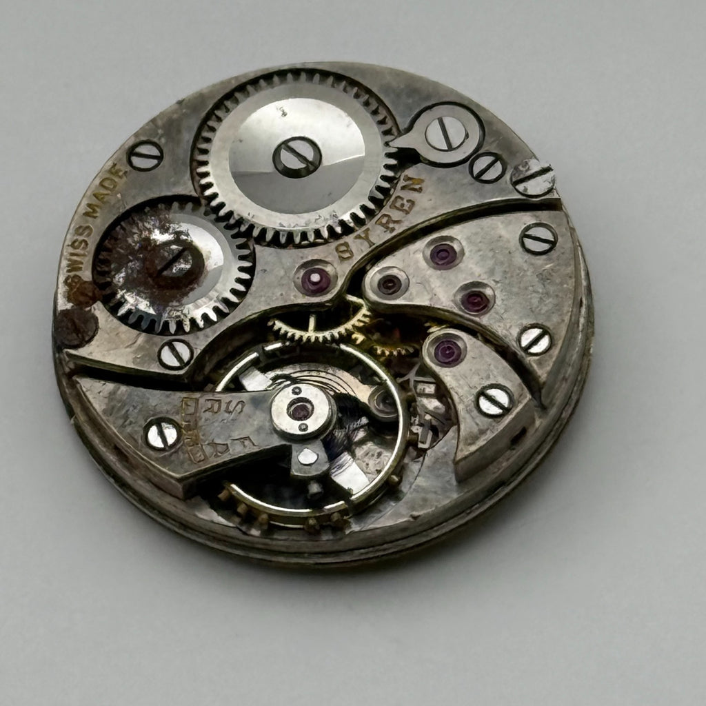 Syren 22 Watch Movement Swiss Made Manual Wind Vintage Parts Repair 19.1mm