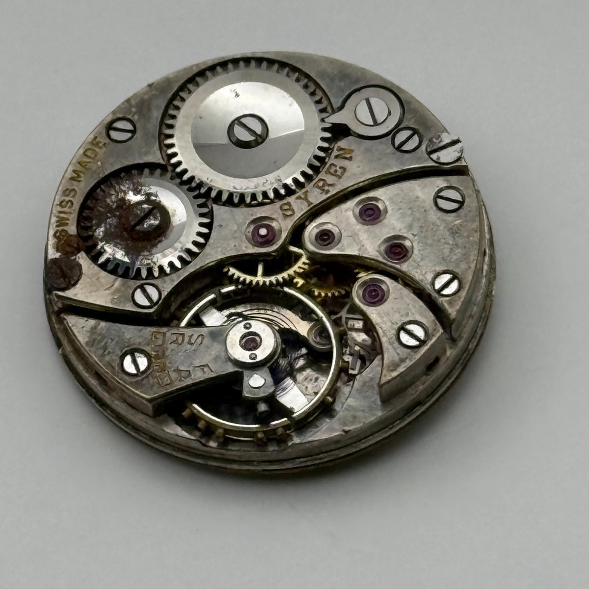 Syren 22 Watch Movement Swiss Made Manual Wind Vintage Parts Repair 19.1mm