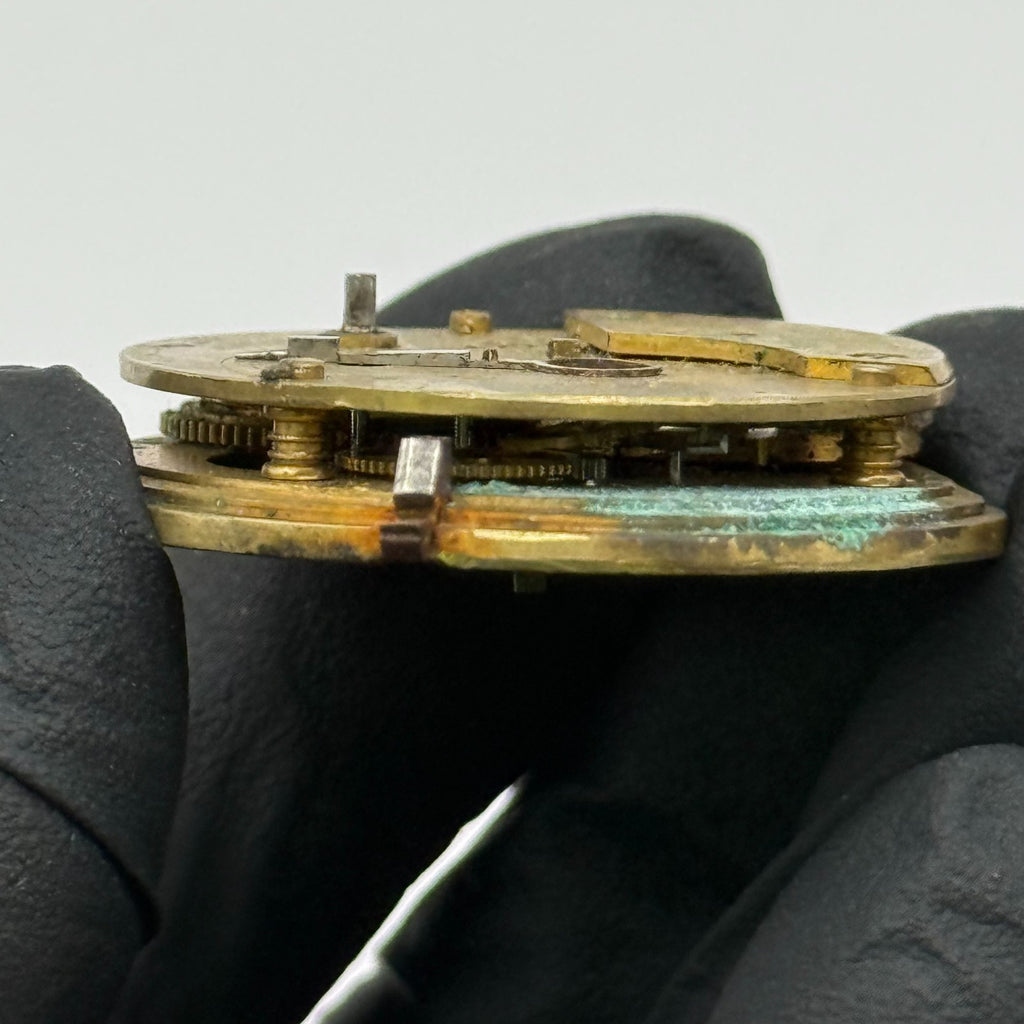 English Lever Fusee Pocket Watch Movement - G.H. Roc Cambridge - Parts / Repair