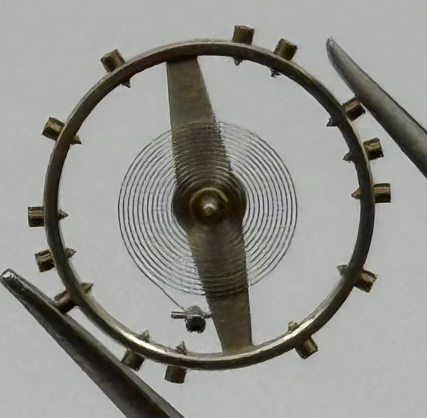 Tissot 27 SSR Balance Wheel Complete And Spring Renata 575 Watch Movement Parts