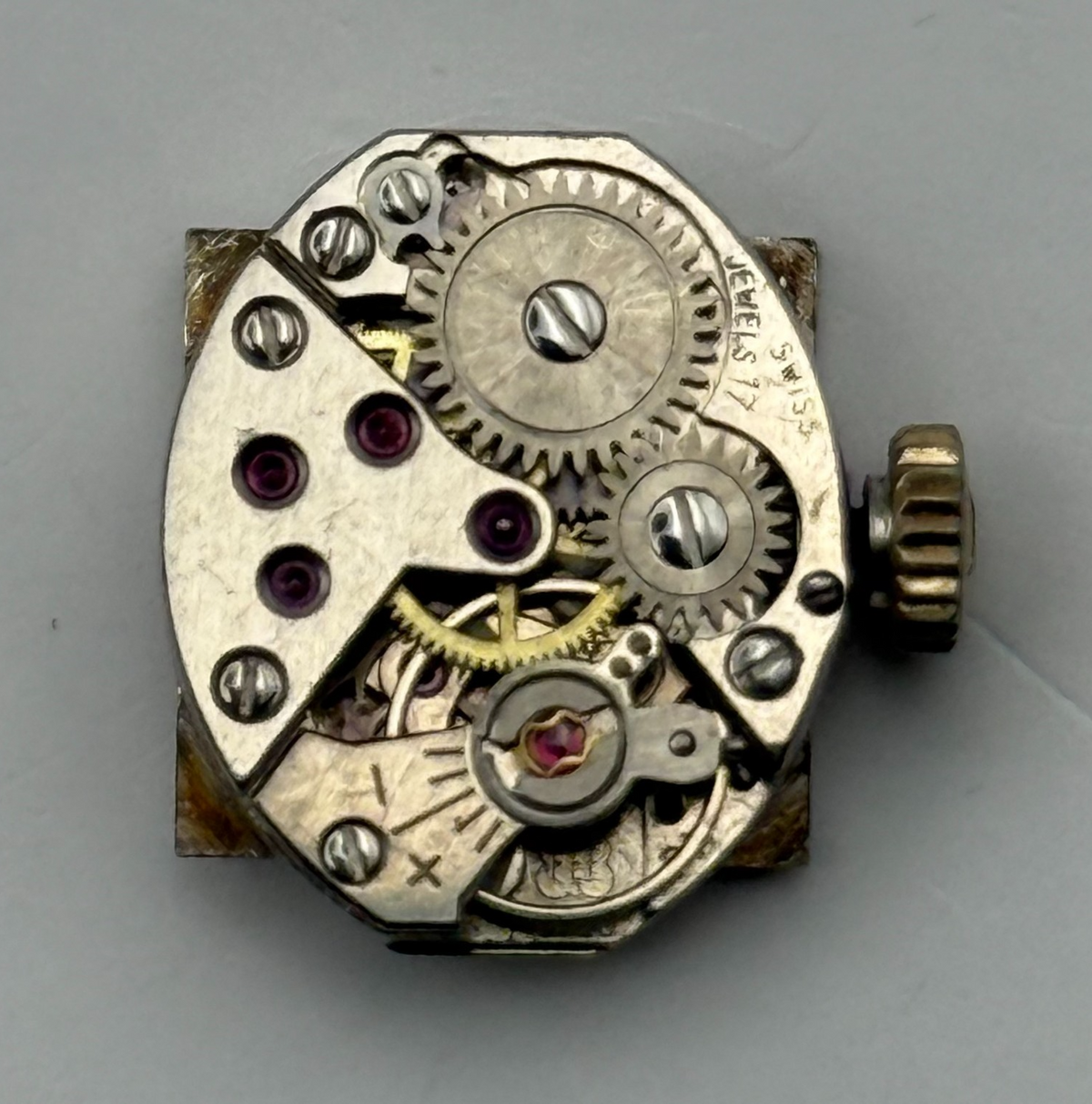 FEF 6620 Watch Movement Running Avia 17J Swiss Manual Wind Parts Repair 13mm