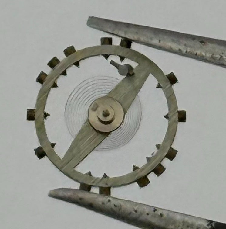 Helvetia 110 Balance Wheel Complete And Spring 5¾ x7’’ 1235 Watch Movement Parts