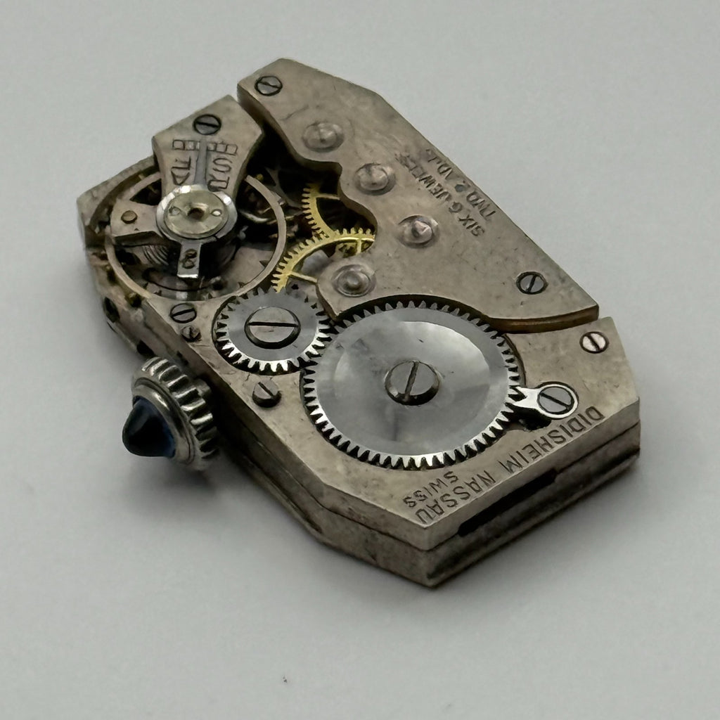 Didisheim-Nassay 227 Watch Movement Cabochon Crown Nassau 6J Swiss Parts 14.8mm