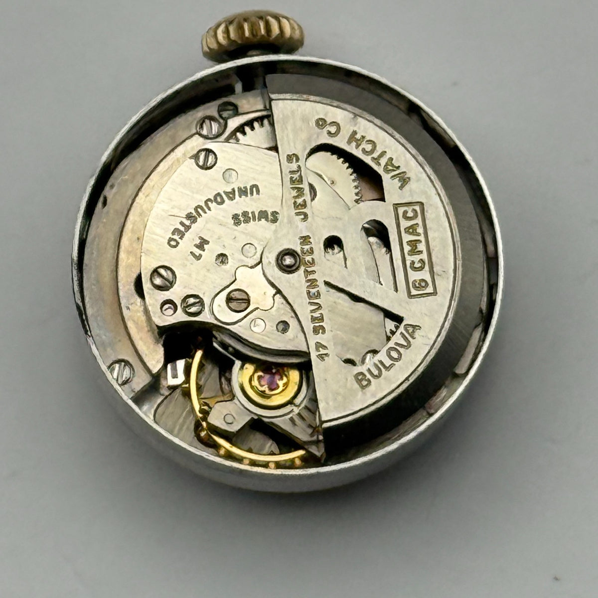 Bulova 6CMAC Watch Movement Running 17 Jewels Swiss Automatic Parts 16.4mm