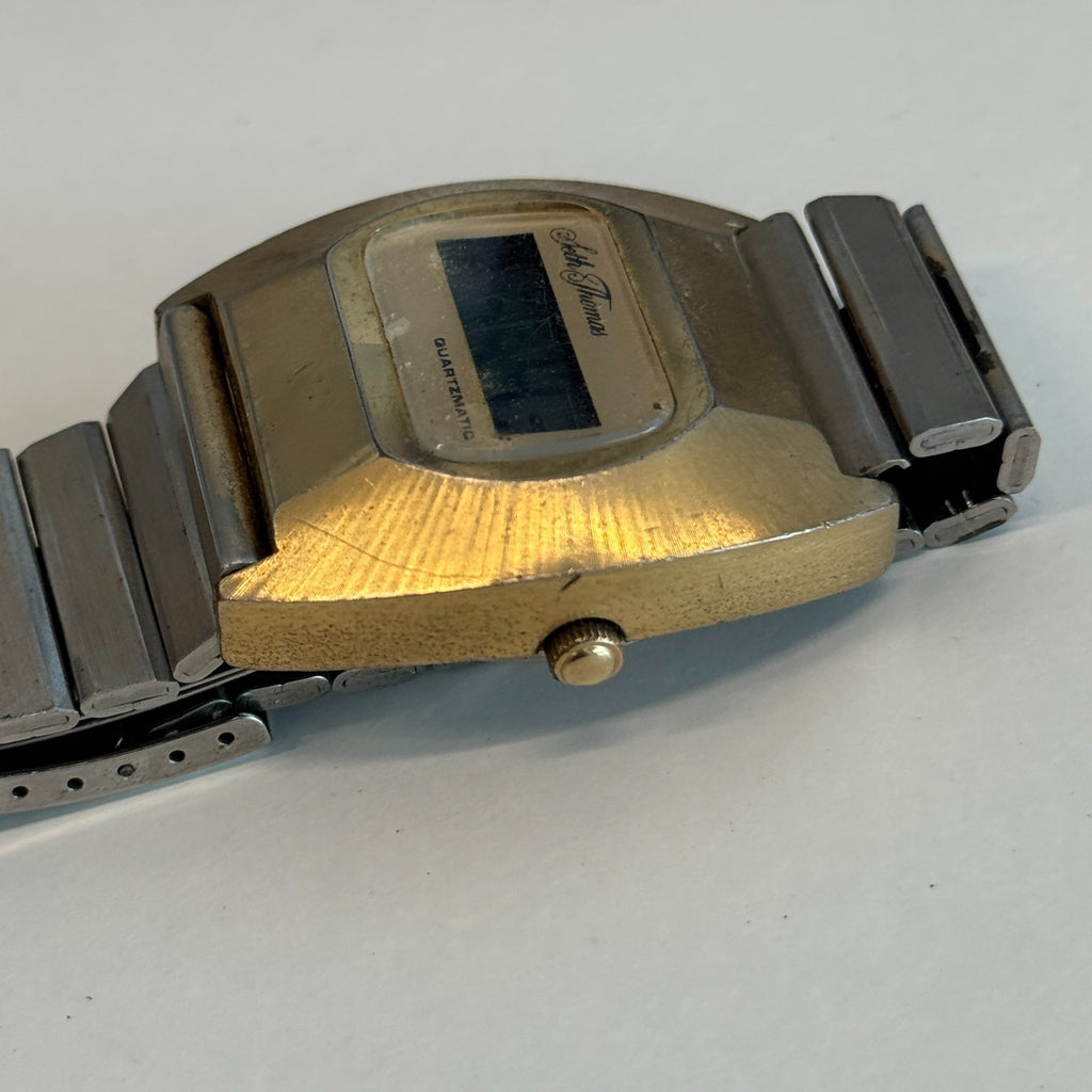 Seth Thomas Quartzmatic Watch - Rare Vintage Digital - Running To Restore - 38mm