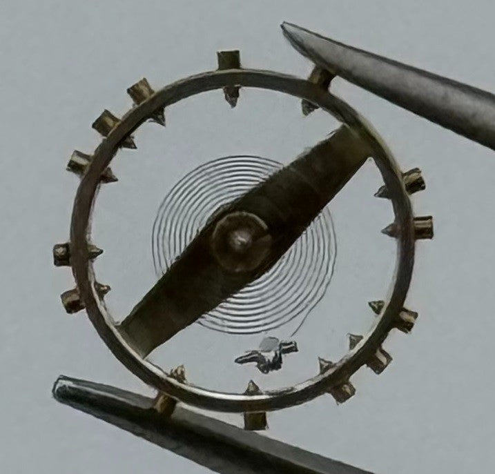 Record 108 109 Balance Wheel Complete And Spring 290 Watch Movement Parts NOS