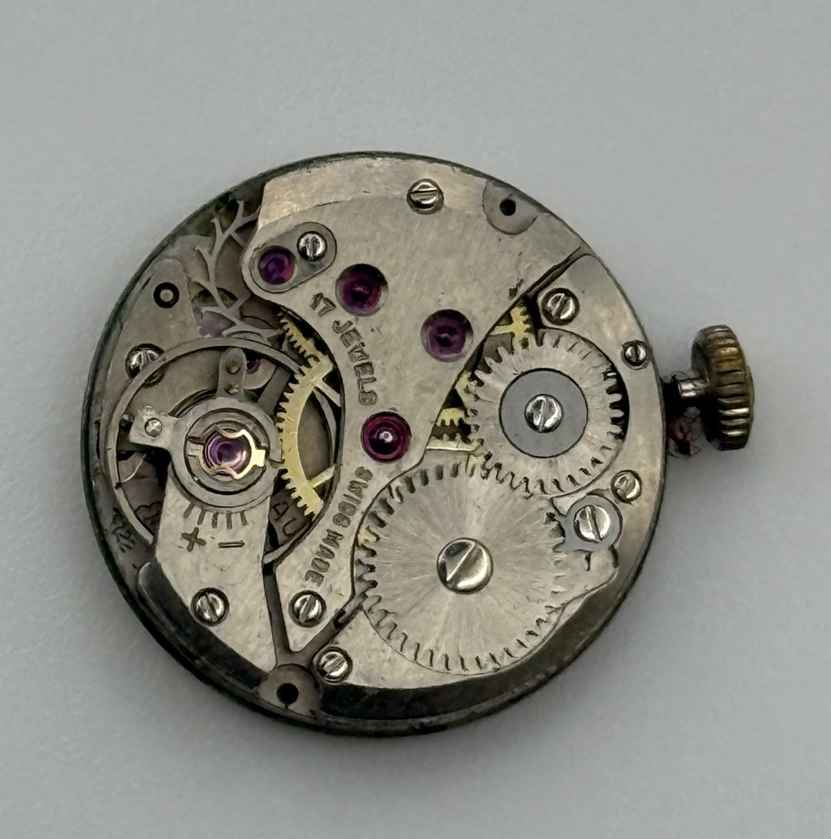 Felsa 4122 Watch Movement - Avia - Running - For Parts / Repair