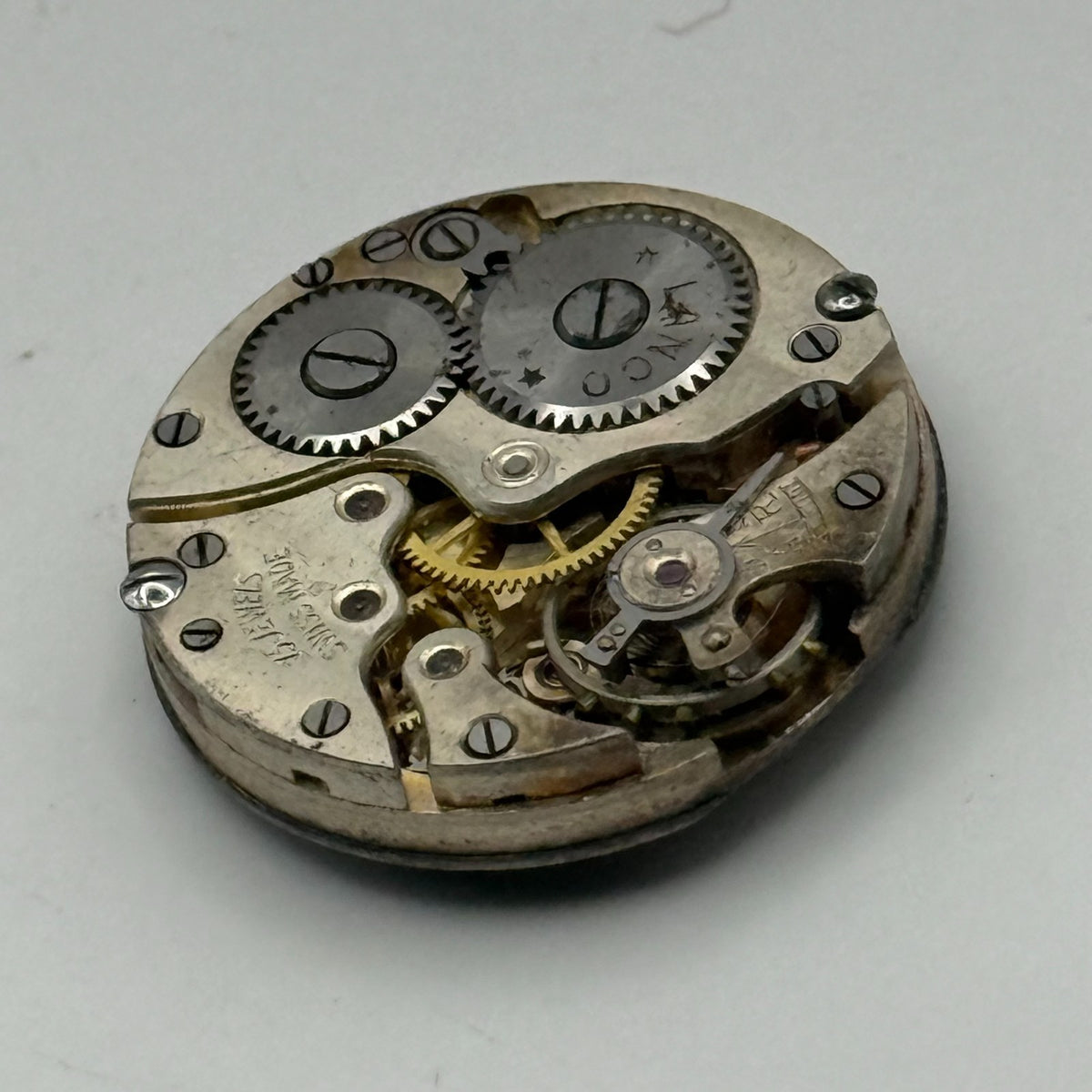 Lanco Watch Movement 15 Jewels Swiss Manual Wind Vintage Parts Repair 23.6mm