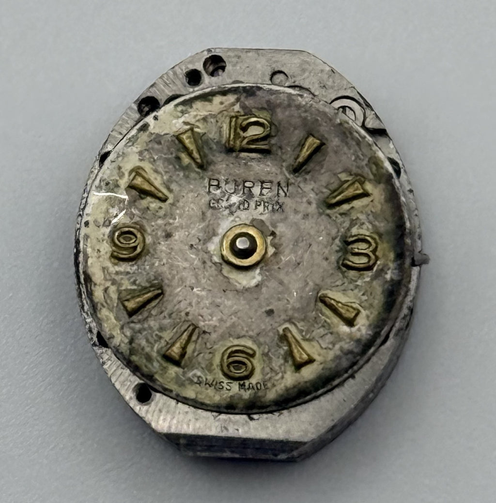 Buren Grand Prix 60 Watch Movement - For Parts / Repair