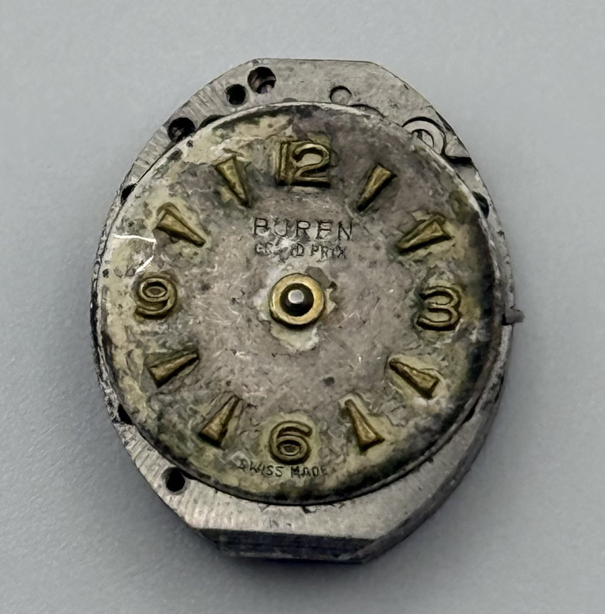 Buren Grand Prix 60 Watch Movement - For Parts / Repair