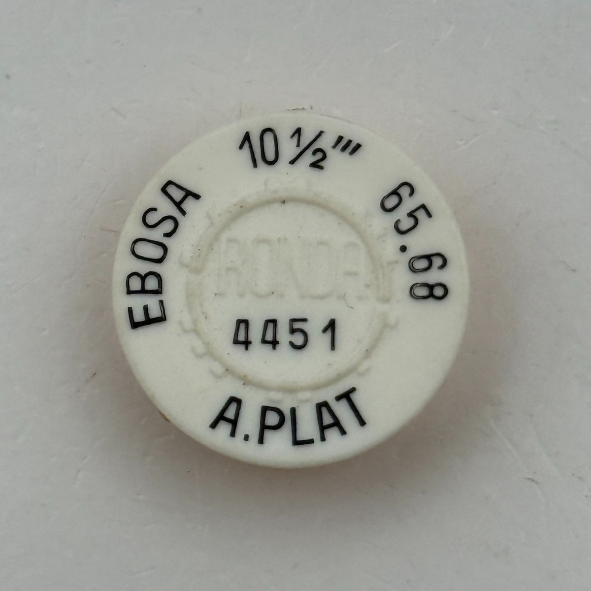 Ebosa 65 68 Balance Wheel Complete And Spring 10½’’’ Ronda 4451 Watch Parts NOS