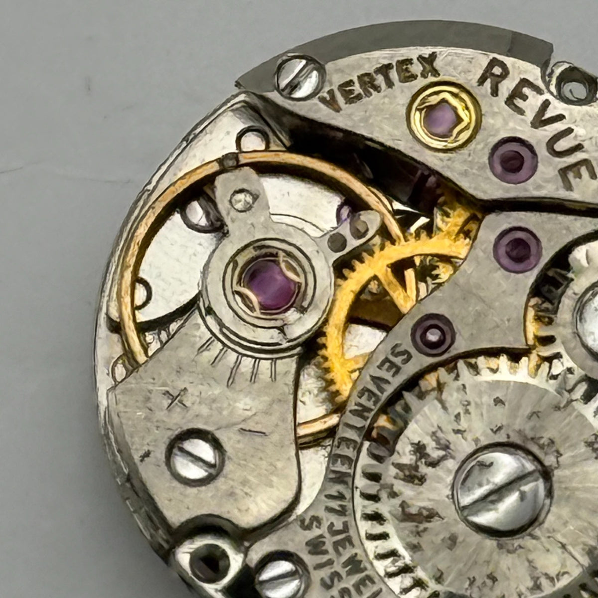 MSR D1 Watch Movement Vertex Revue 17 Jewels Swiss Manual Wind Parts 15.1mm