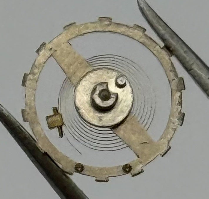 BFG 34 PL Balance Wheel Complete And Spring Watch Movement Parts Vintage NOS