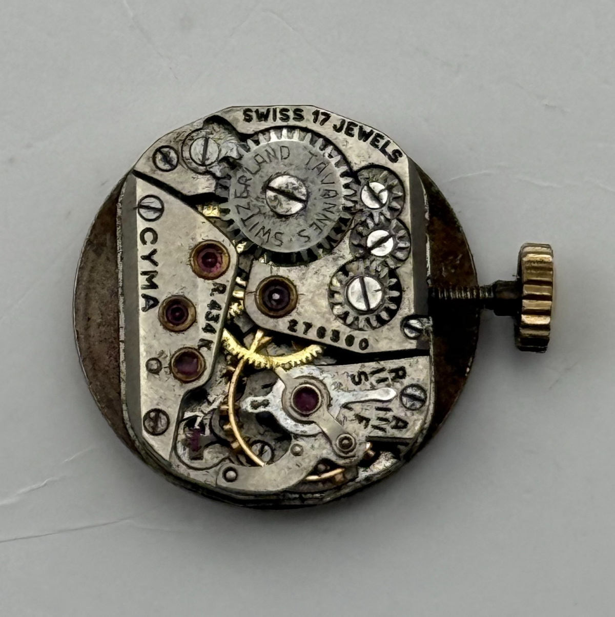 Cyma R434K Watch Movement Cymaflex 17 Jewels Swiss Manual Wind Parts 11.5mm