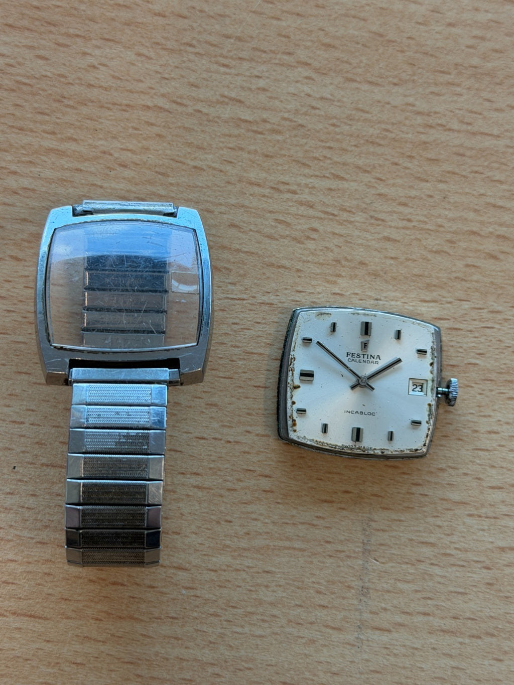 Festina Calendar Vintage Men's Watch - Mechanical - Running - Peseux 7046
