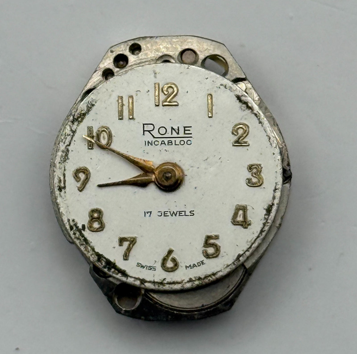 FHF 69-21 Watch Movement Rone 17 Jewels Swiss Manual Wind Parts Repair 15.3mm