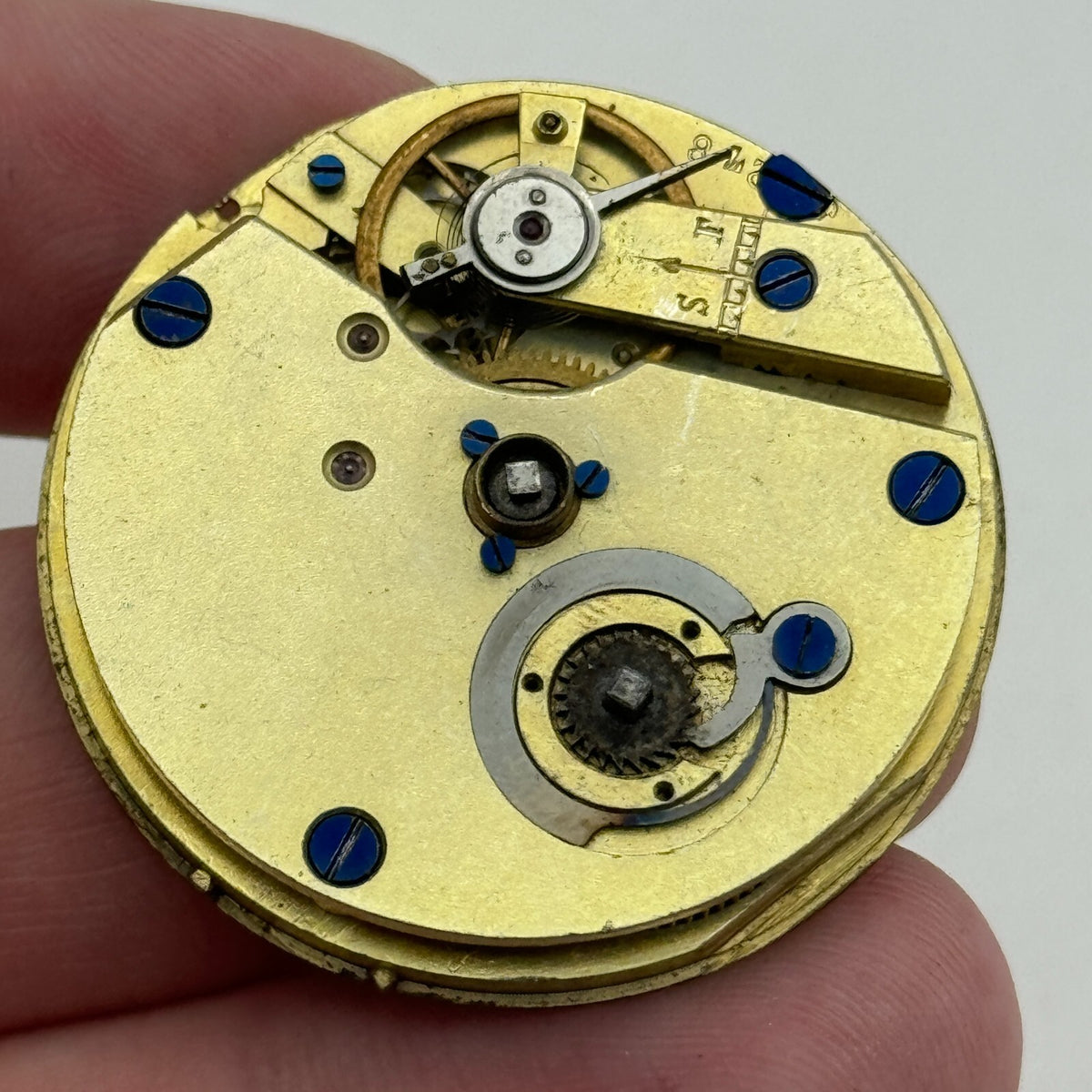 Unidentified Antique Key Wound Pocket Watch Movement PARTS REPAIR SPARES 36.3mm 