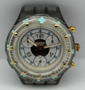 Vintage Swatch Aqua Chrono Watch SEM100 Golden Rivet 1995 ETA Quartz 40mm Parts
