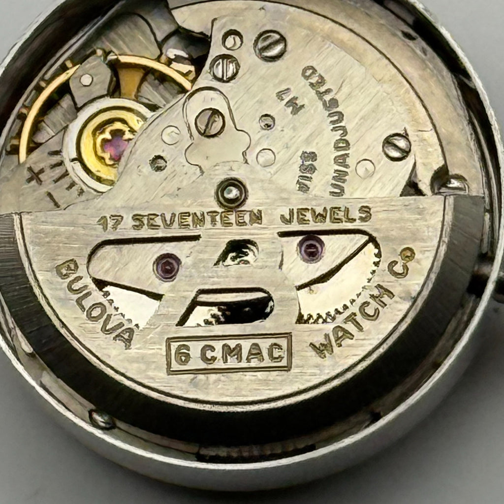 Bulova 6CMAC Watch Movement Running 17 Jewels Swiss Automatic Parts 16.4mm