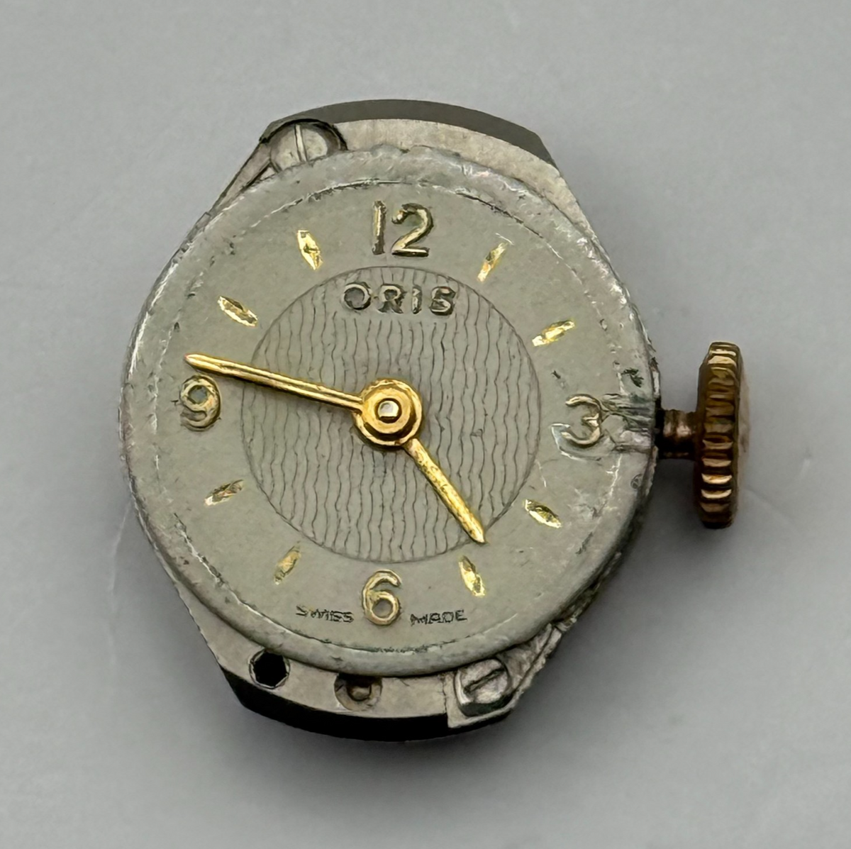 Oris 380 Watch Movement Swiss 7 Jewels Manual Wind Vintage Parts Repair 15.2mm