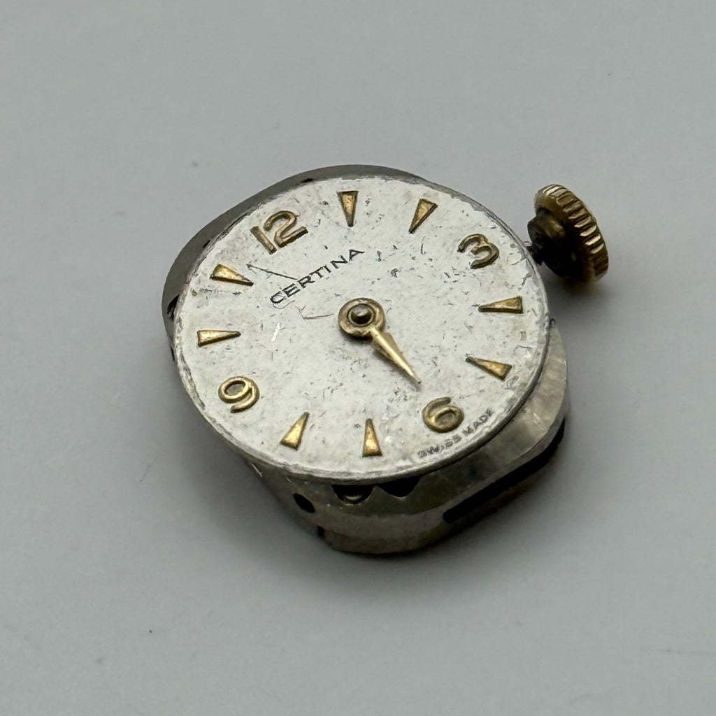 Certina 12-10 Watch Movement Running 17 Jewels Swiss Manual Wind Parts 12.1mm