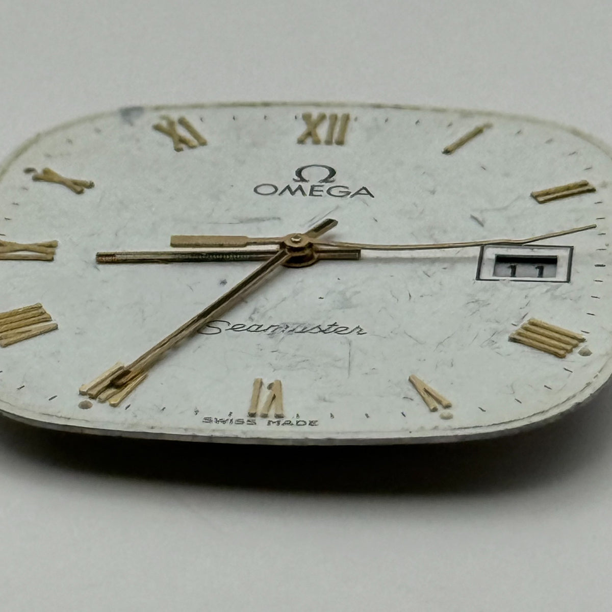 Omega 1430 Watch Movement And Dial UNTESTED Quartz Seamaster Swiss Parts 23.6mm