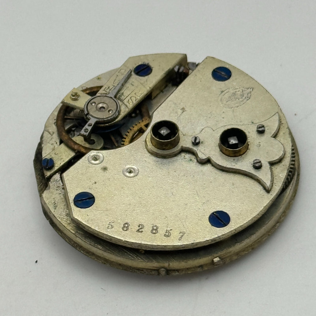 Antique Pocket Watch Movement Key Wound Unidentified Parts Repair Spares 36.2mm