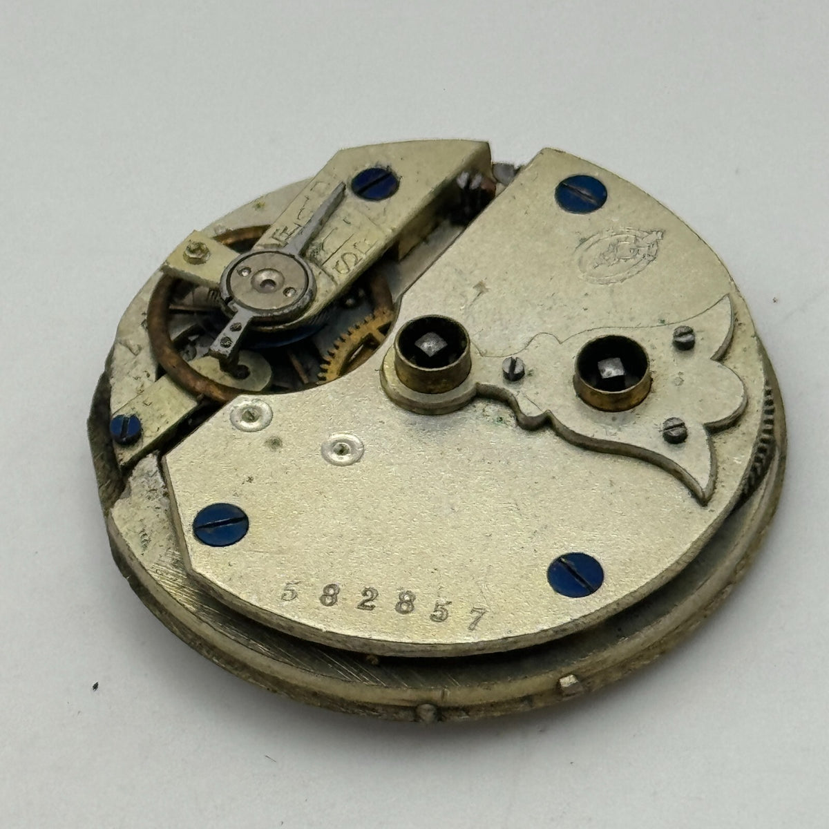 Antique Pocket Watch Movement Key Wound Unidentified Parts Repair Spares 36.2mm