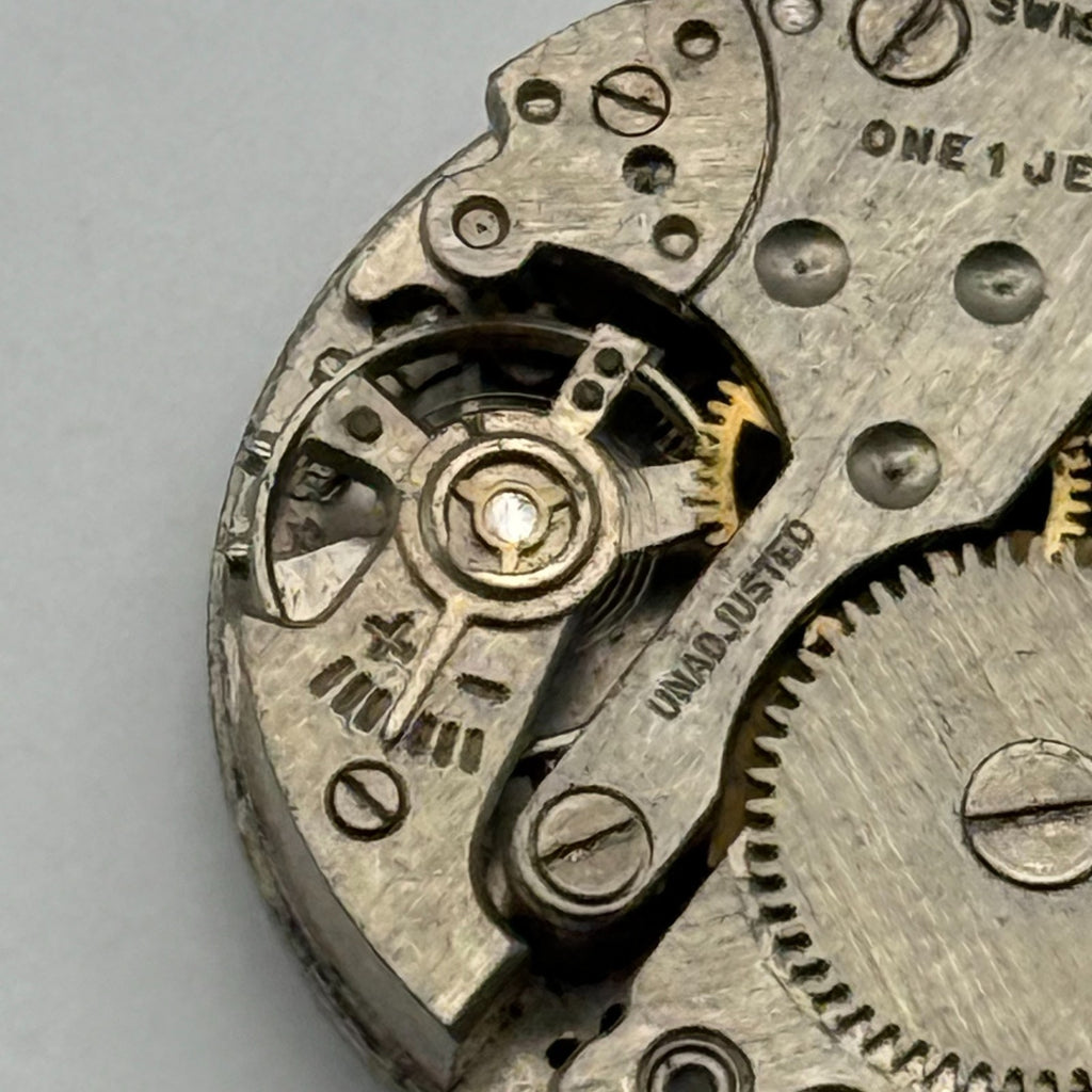 EB Bettlach 1431N Watch Movement Davar 1 Jewel Swiss Rare Parts Repair 19.7mm