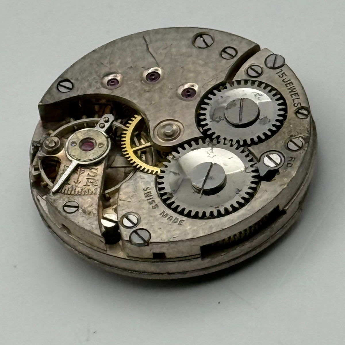 Unidentified ETA? Watch Movement 15 Jewels Swiss Manual Wind Parts Repair 23.2mm