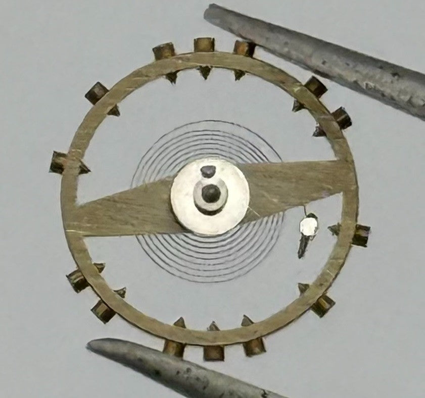 Derby 40 Balance Wheel Complete And Spring 8¾’’’ 102 M Watch Movement Parts NOS