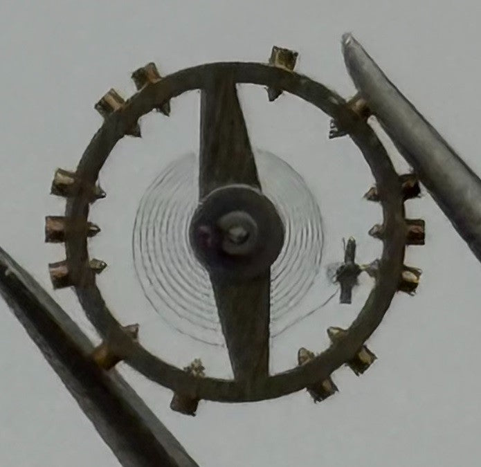 FHF 159 Balance Wheel Complete And Spring 3-10''' Watch 190 M Movement Parts NOS