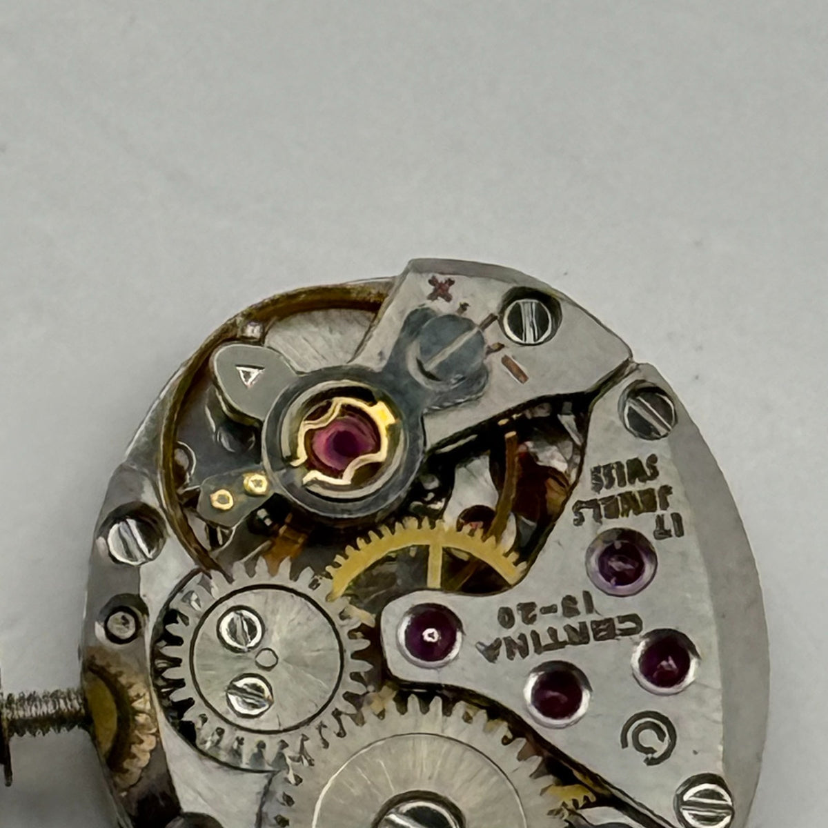 Certina 13-20 Watch Movement Ladies 17 Jewels Running Manual Wind Parts 15.5mm