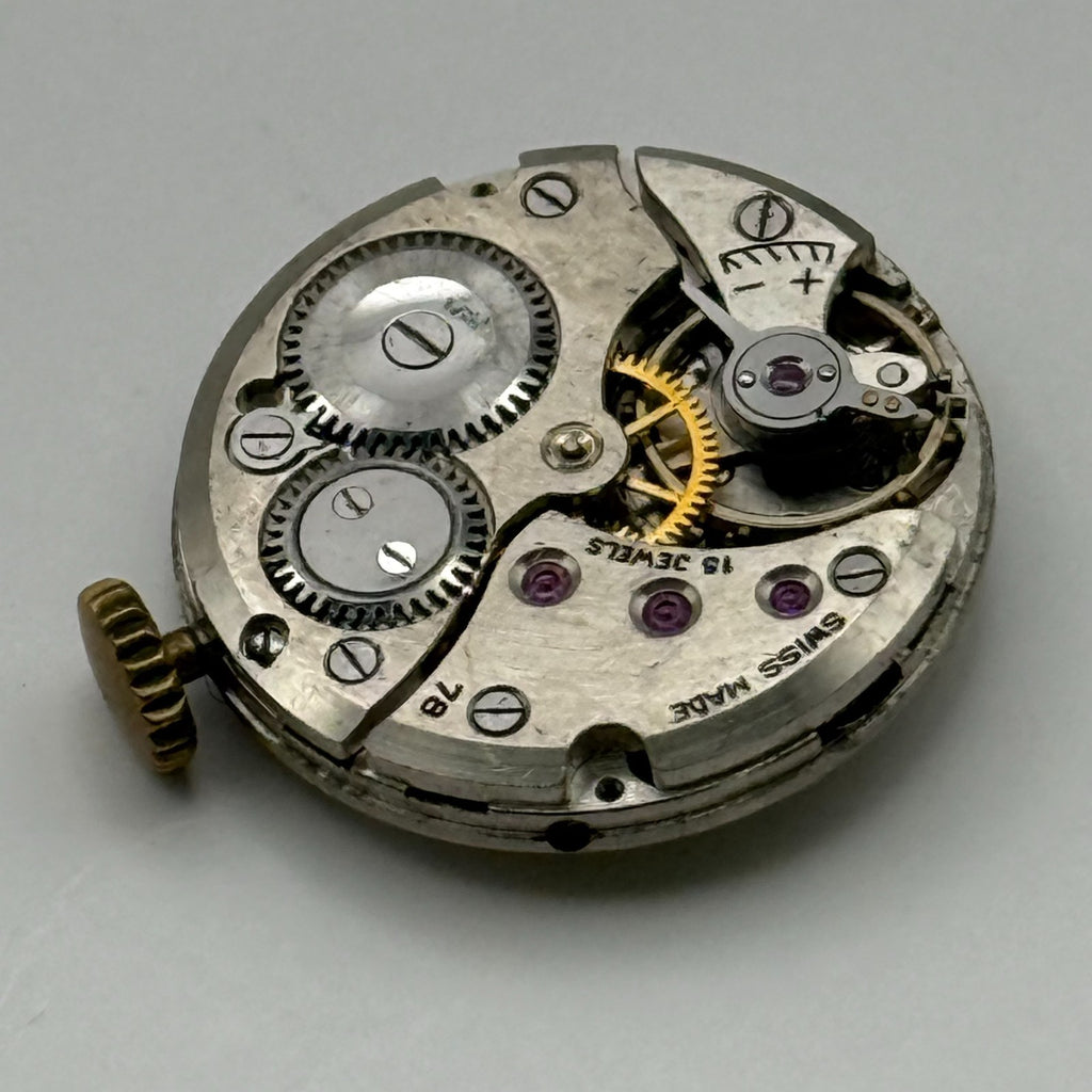 Revue 78 Watch Movement Limit 15 Jewels Swiss Manual Wind Parts Repair 19.7mm