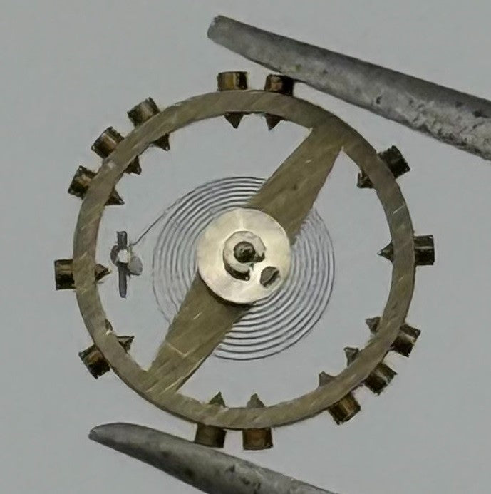 PUW 70 73 Balance Wheel Complete And Spring 5’’’ Renata 517 Watch Movement Parts