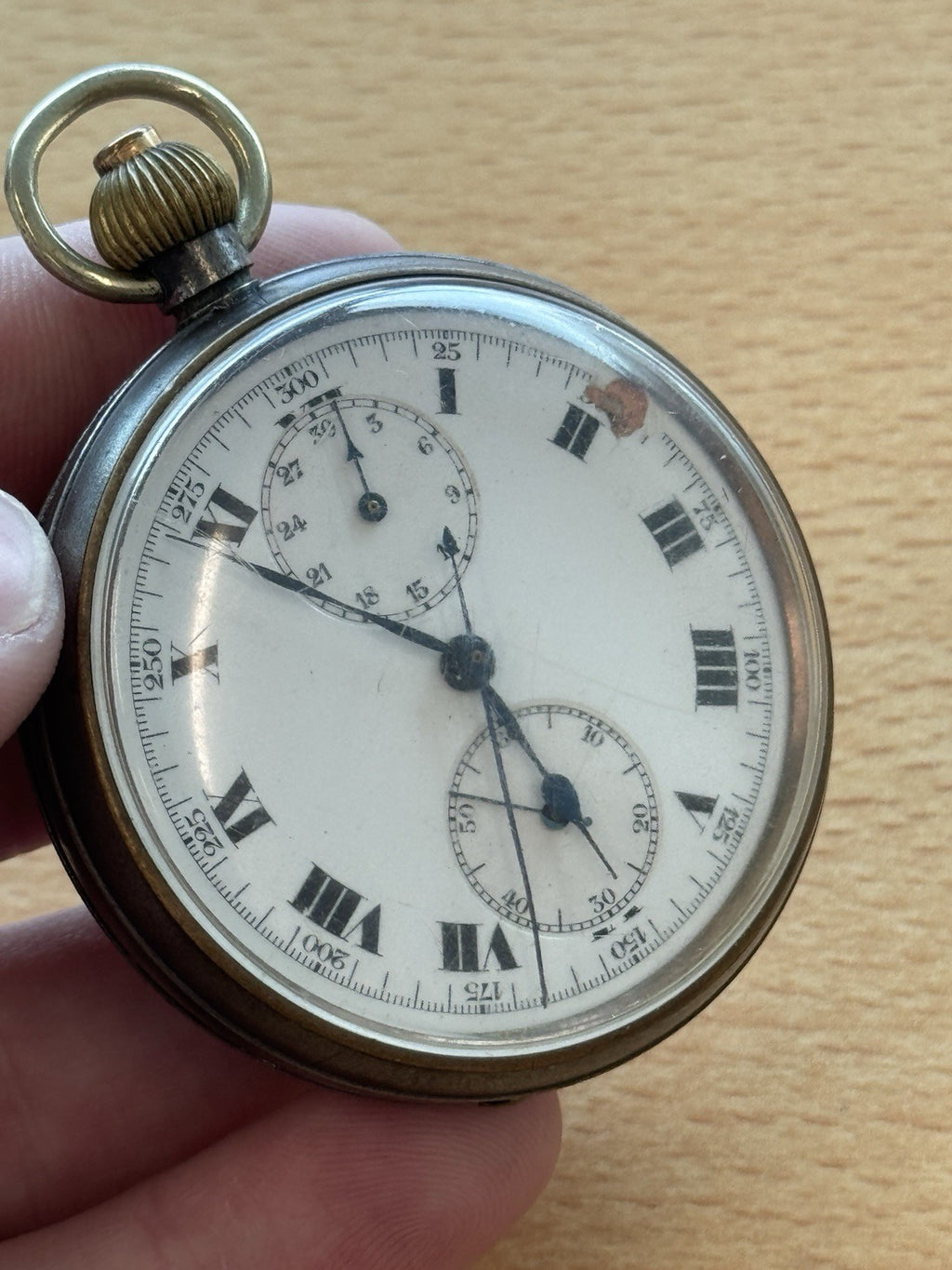 Centre Seconds Chronograph Pocket Watch For Post Office Antique GPO C.G 35 No 1