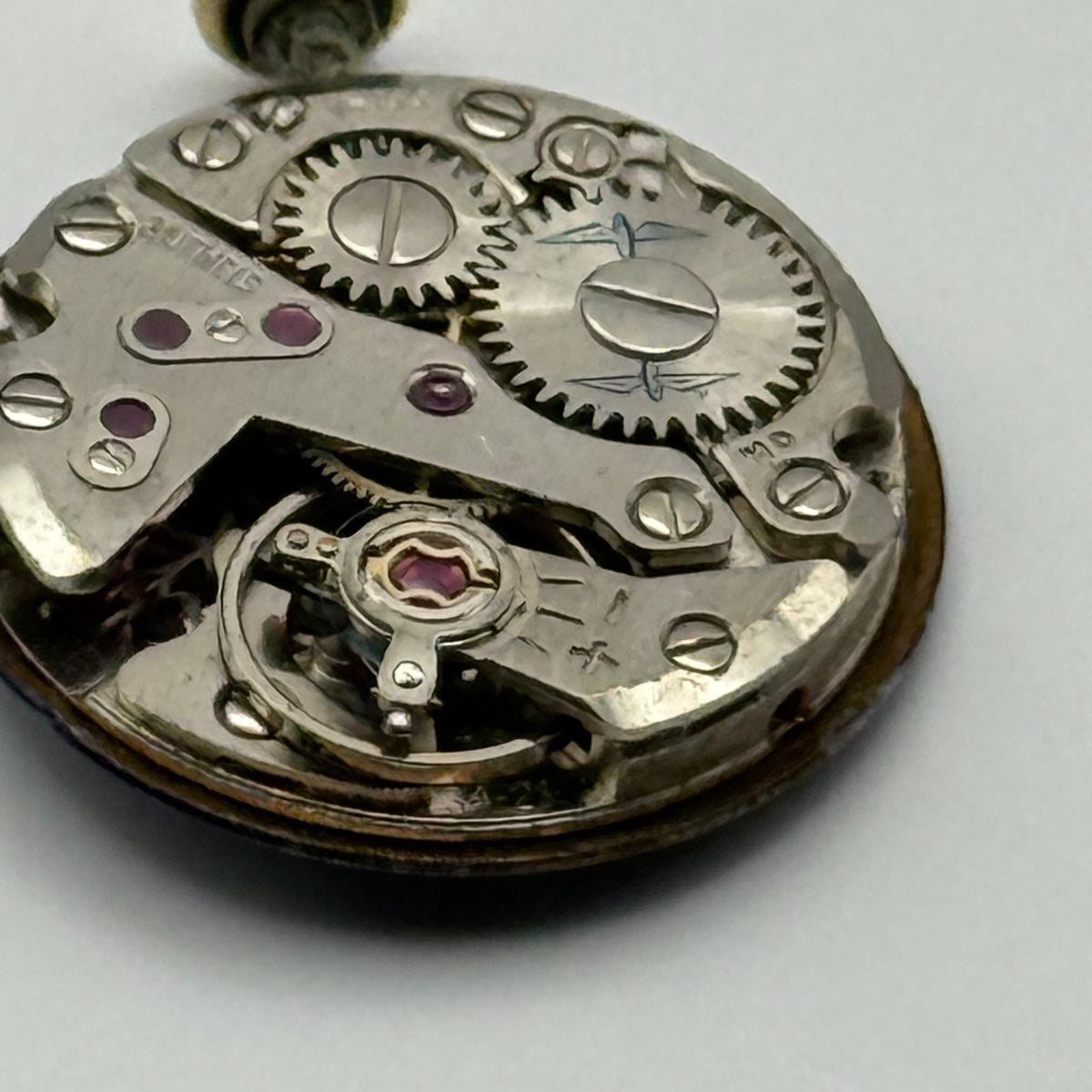 FHF 34-21 Watch Movement - Rotary Blue Dial Ladies 17.2m - For Parts / Repair