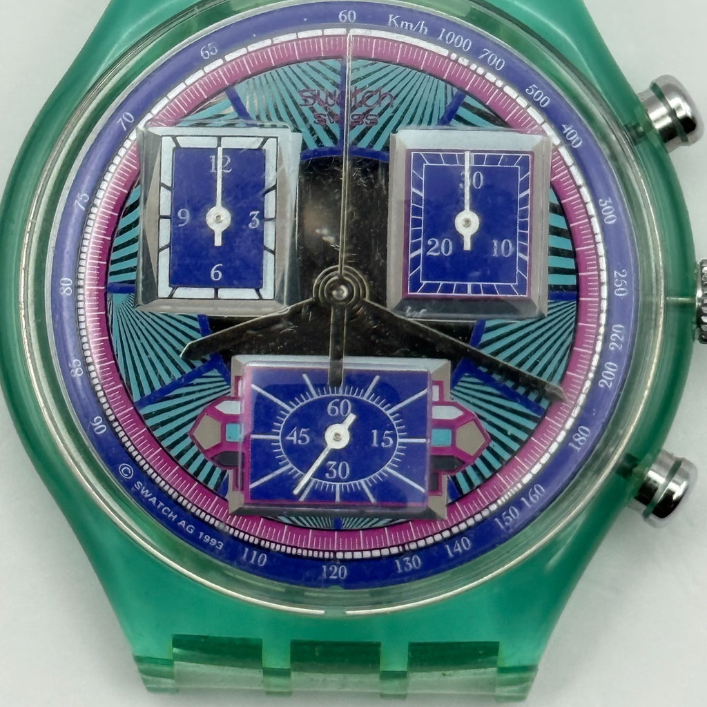Vintage Swatch Chrono Watch SCN112 Echodeco 1994 ETA Quartz Swiss 39mm Parts