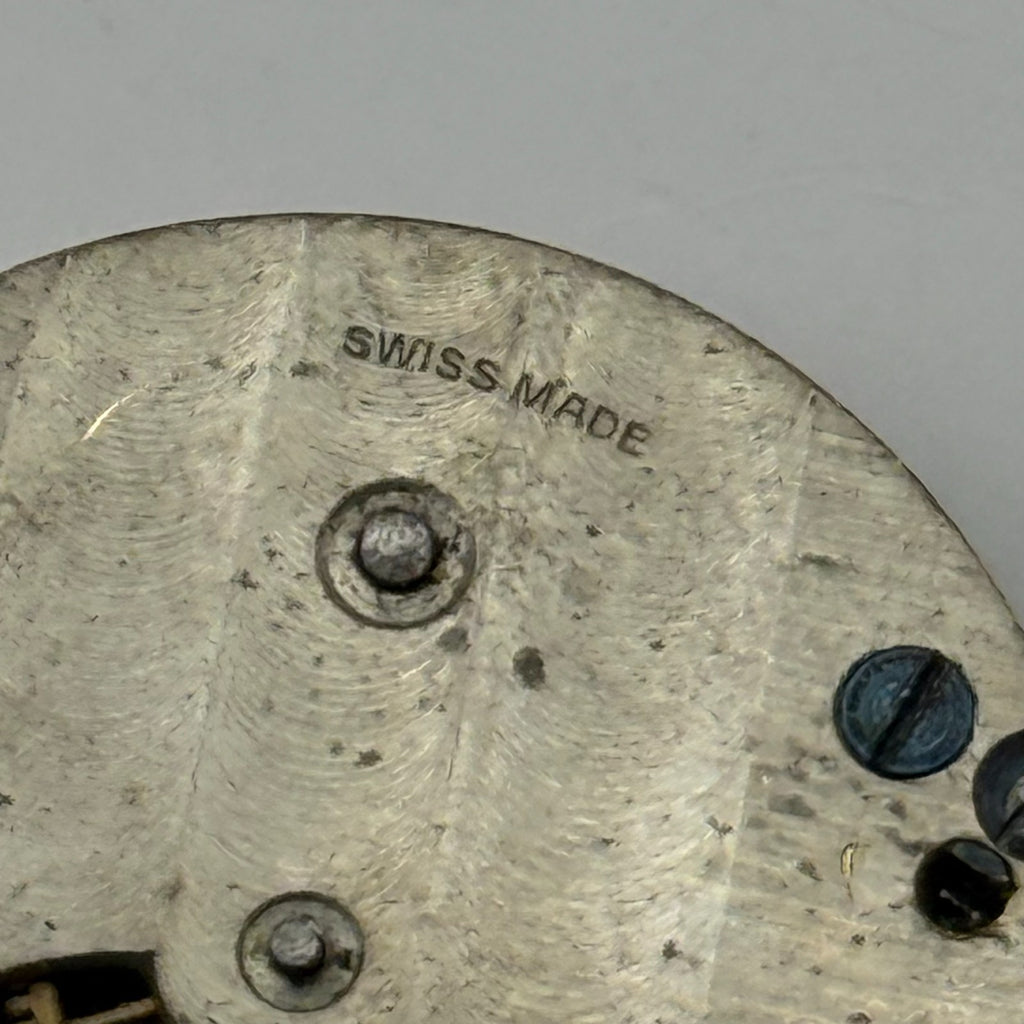 Unidentified Watch Movement Swiss Manual Wind Vintage Parts Repair 28.2mm