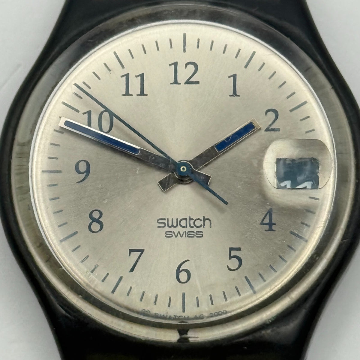 Vintage Swatch Gent Watch GM411 Scottish 2000 Date Dial ETA Quartz 34mm Parts 